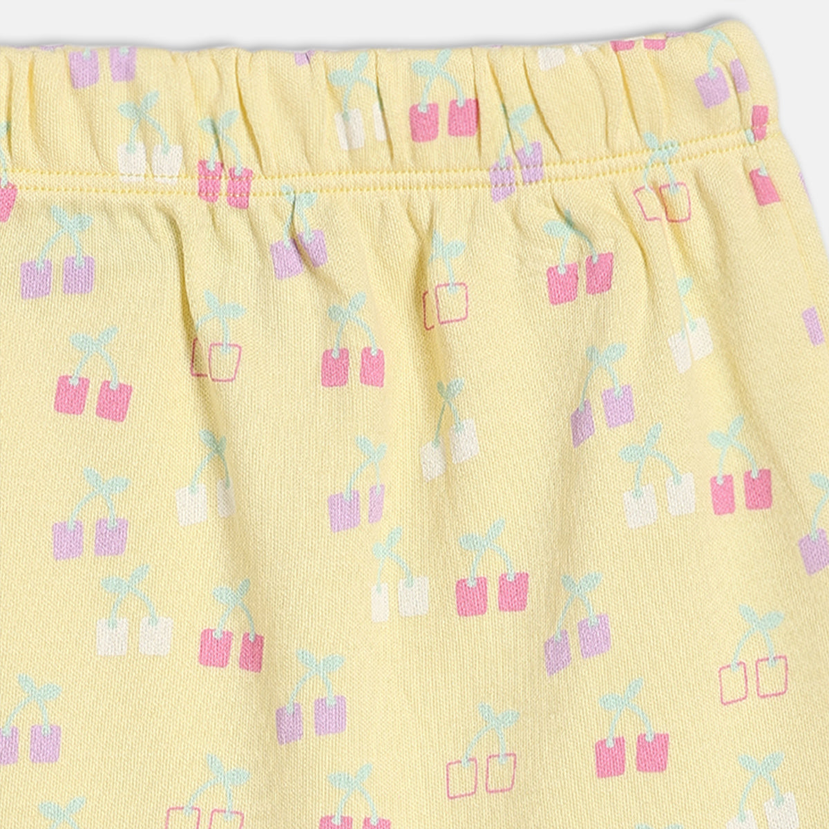 Baby Girls Printed Knit Shorts Pack of 2 – Yellow & Lavender