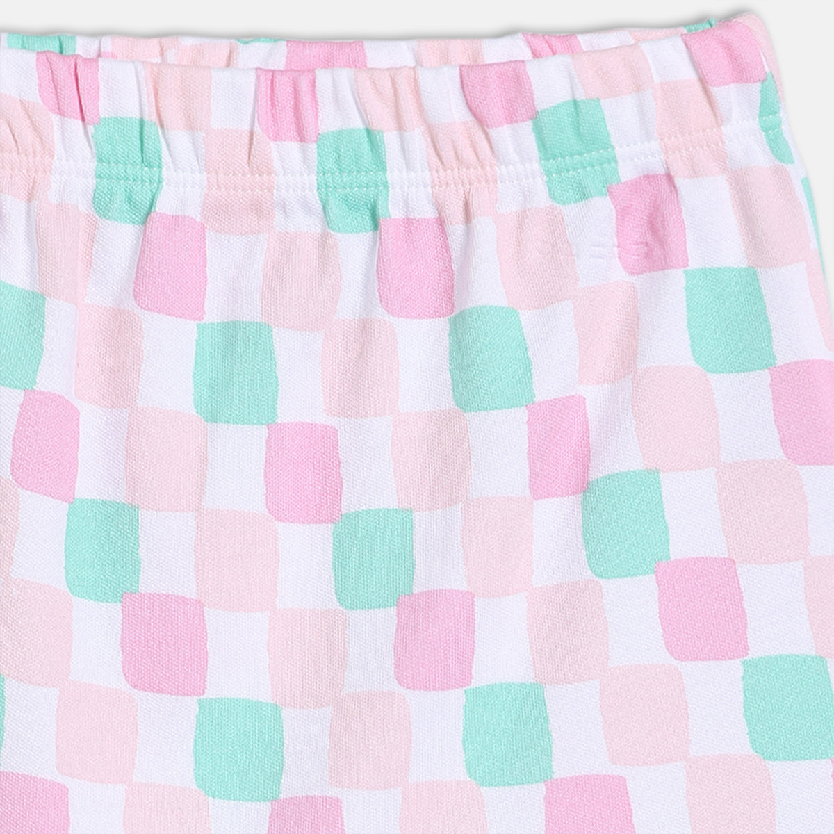 Baby Girls Printed Knit Shorts Pack of 2, Mint Green & Pink