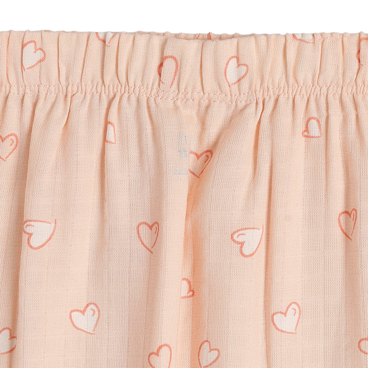 Baby Girls Peach Cotton Muslin Bottoms Pack of 2 Printed Regular Fit