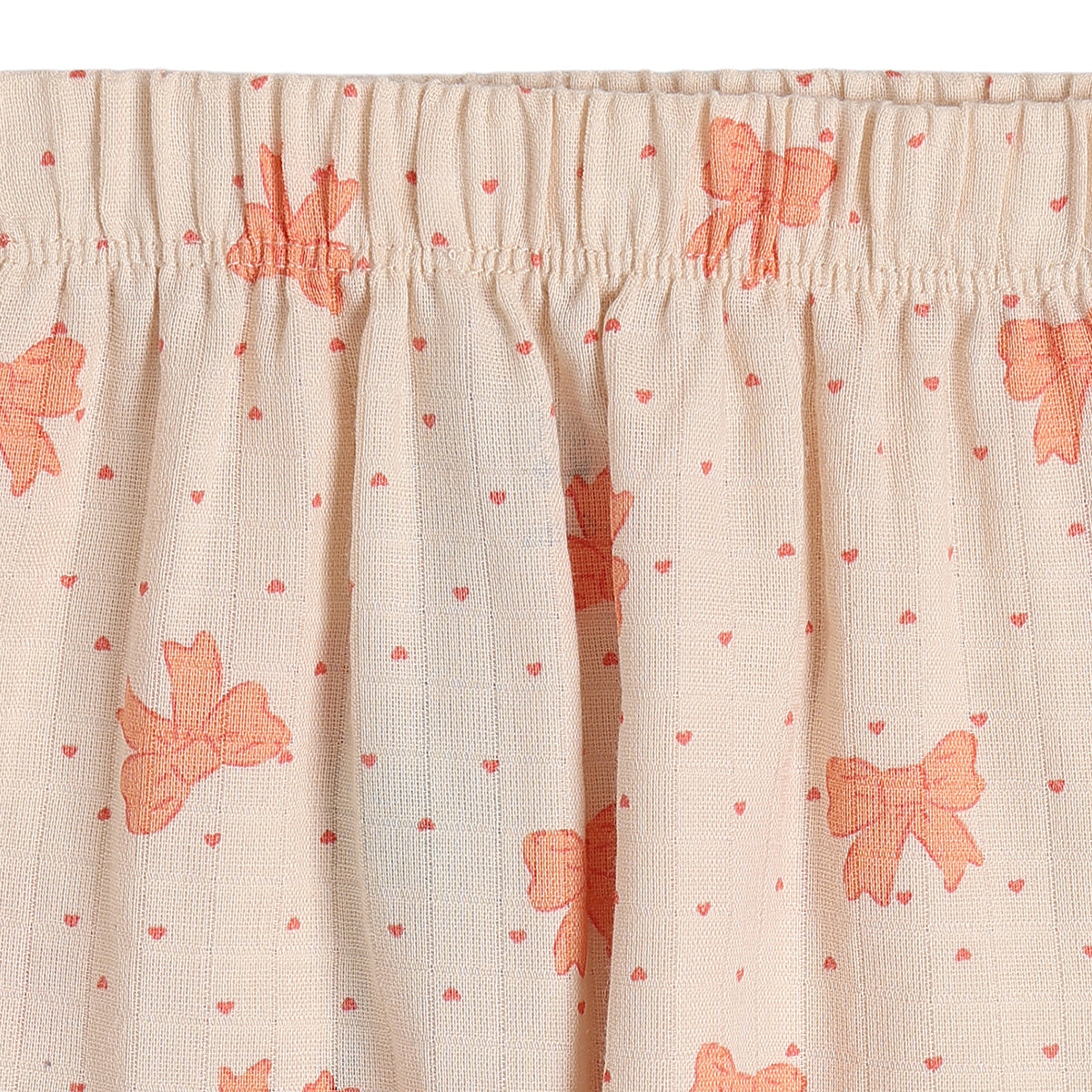 Baby Girls Peach Cotton Muslin Bottoms Pack of 2 Printed Regular Fit