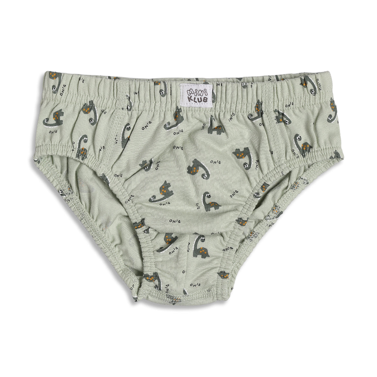 Baby Boys Printed & Solid Cotton Innerwear Briefs Pack of 3, Beige, Green and Light Green