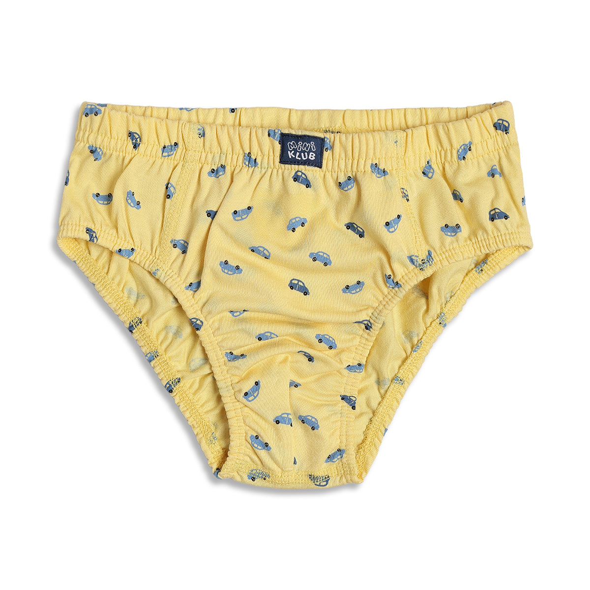 Baby Boys Printed & Solid Cotton Innerwear Briefs Pack of 3, Yellow, Orange and Light Green