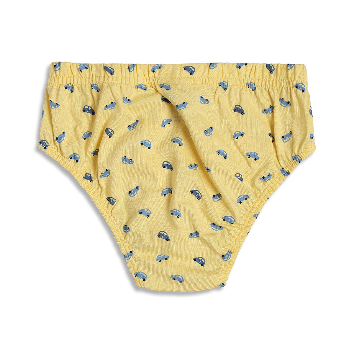 Baby Boys Printed & Solid Cotton Innerwear Briefs Pack of 3, Yellow, Orange and Light Green