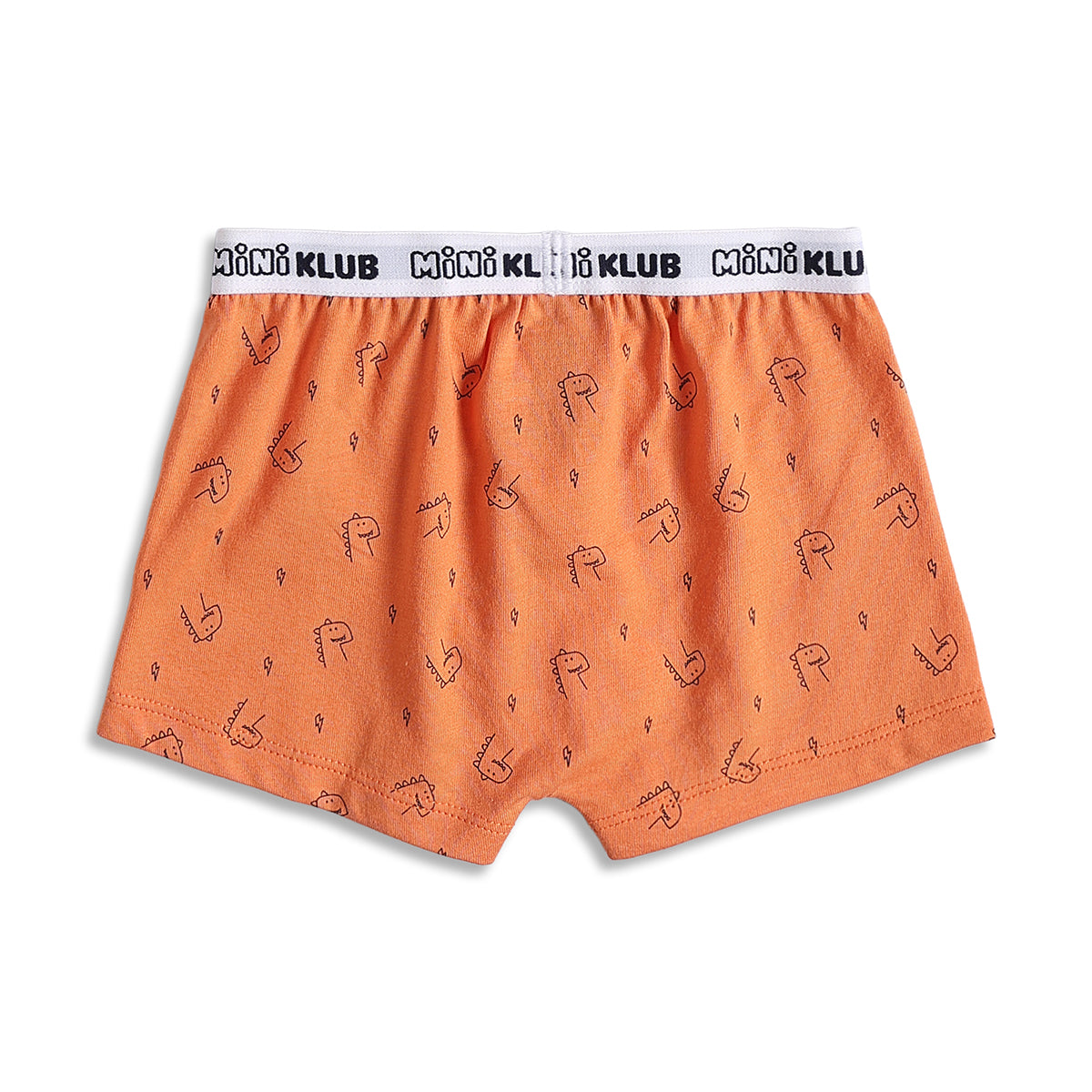 Baby Boys Dinosaur Print Trunks Pack of 2, Orange and Beige