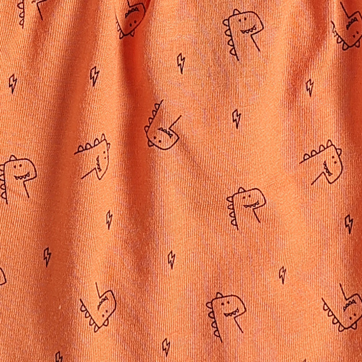 Baby Boys Dinosaur Print Trunks Pack of 2, Orange and Beige
