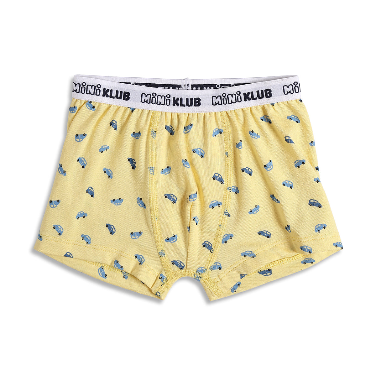 Baby Boys Car Print Trunks Pack of 2, Yellow and Blue