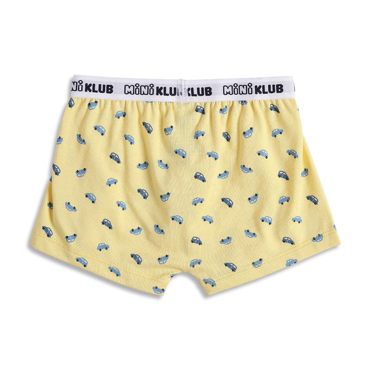Baby Boys Car Print Trunks Pack of 2, Yellow and Blue