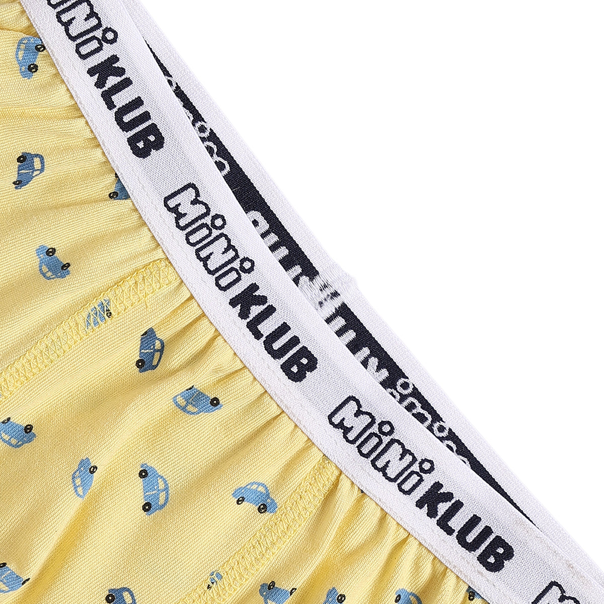 Baby Boys Car Print Trunks Pack of 2, Yellow and Blue