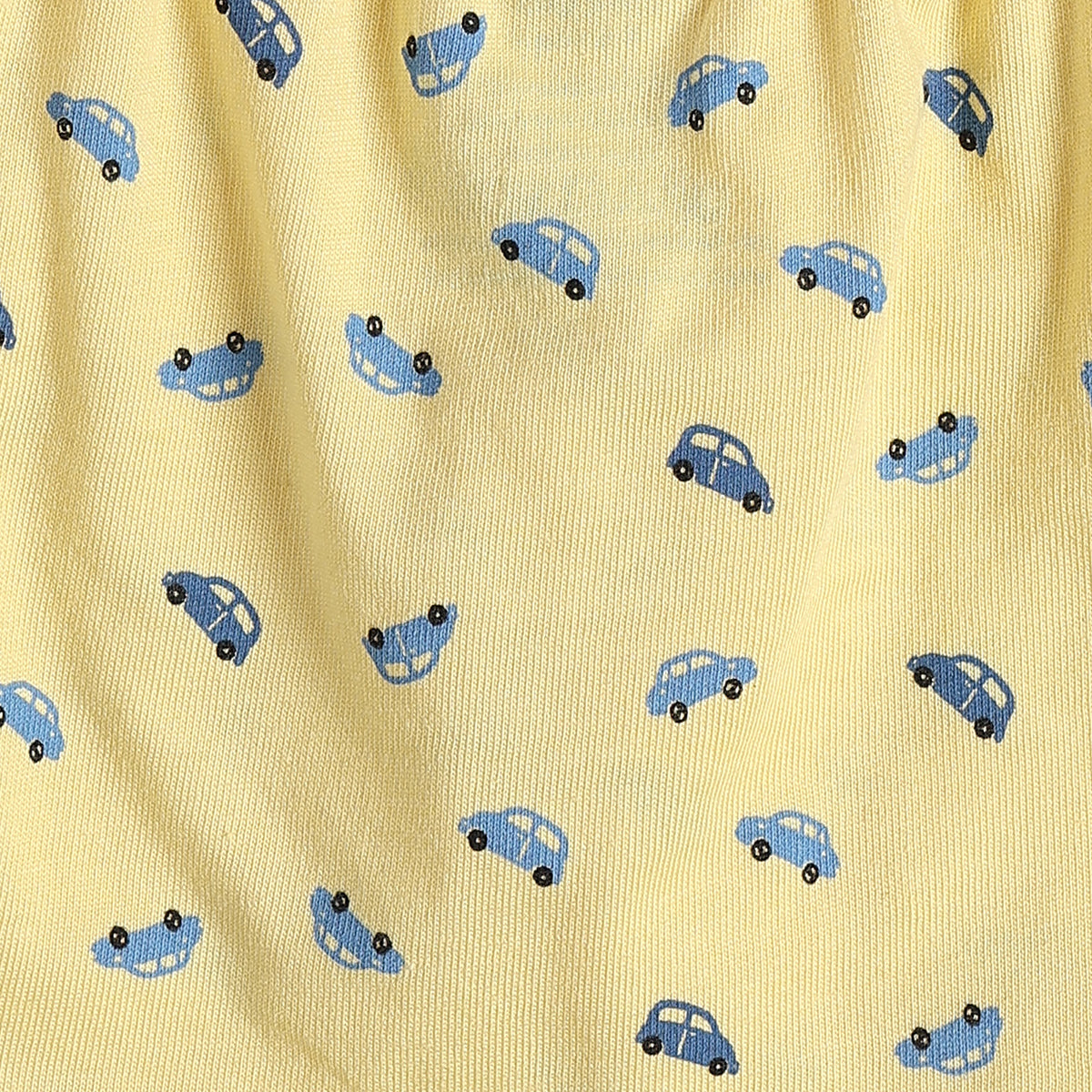 Baby Boys Car Print Trunks Pack of 2, Yellow and Blue