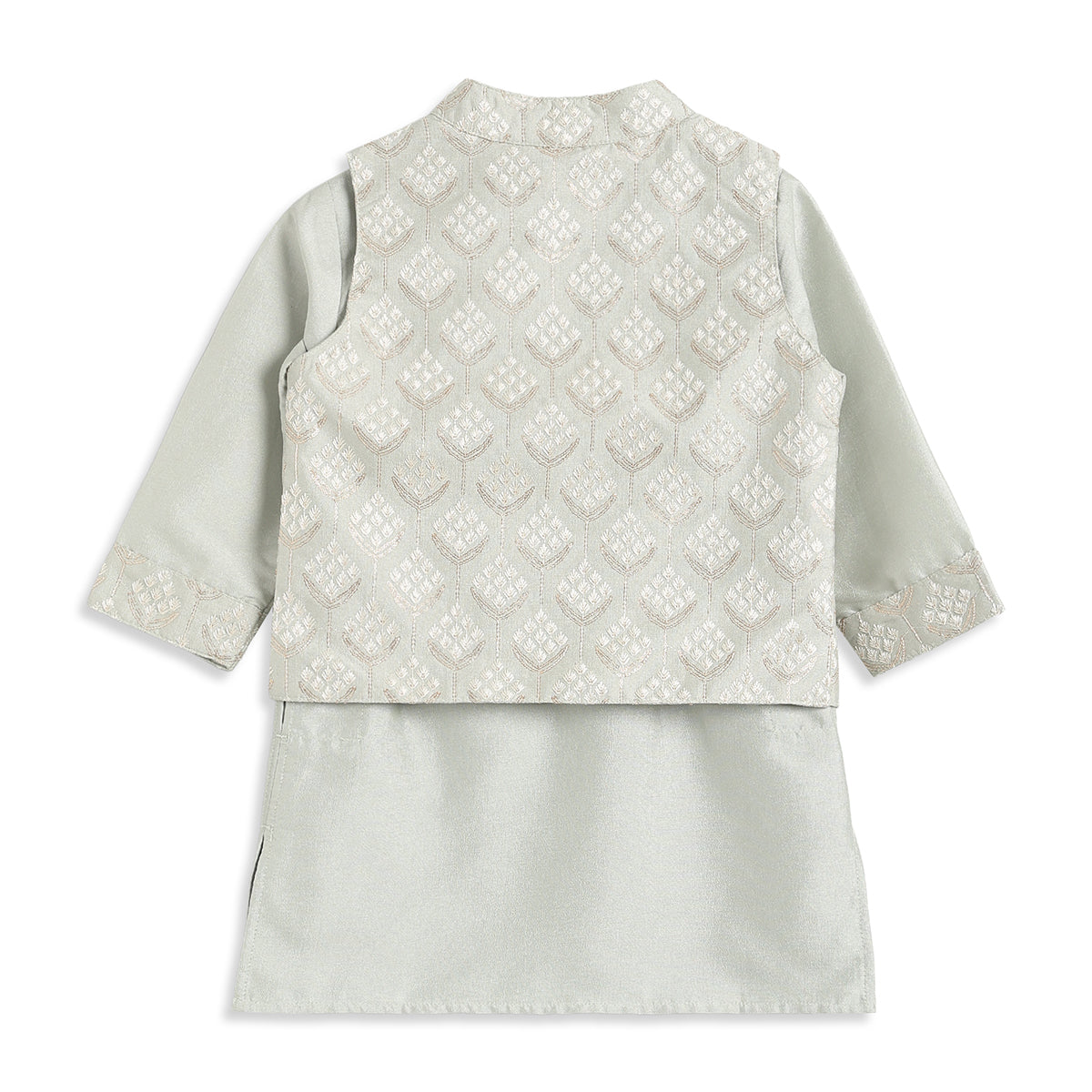Baby Boys Cream Cotton Blend Bundi Set Regular Fit Festive