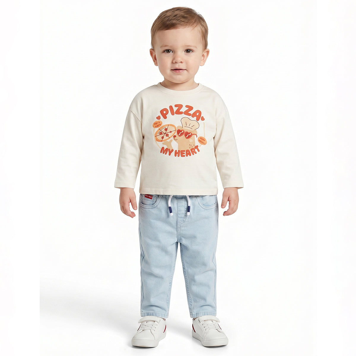 Baby Boys Light Blue Denim Pant Regular Fit Casual Wear