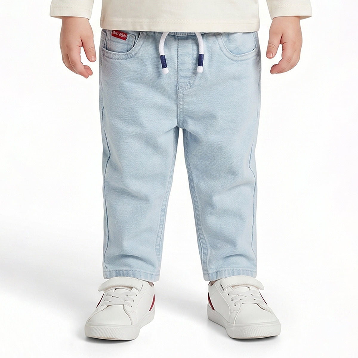 Baby Boys Light Blue Denim Pant Regular Fit Casual Wear