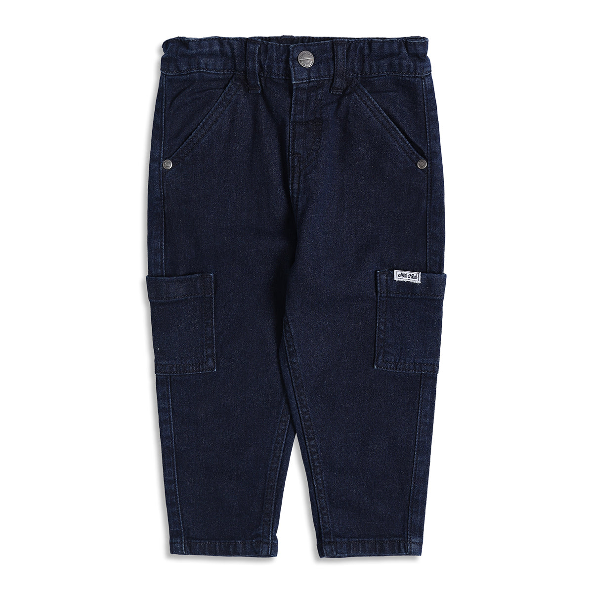 Baby Boys Dark Blue Denim Pant Regular Fit Casual Wear