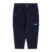 Baby Boys Dark Blue Denim Pant Regular Fit Casual Wear
