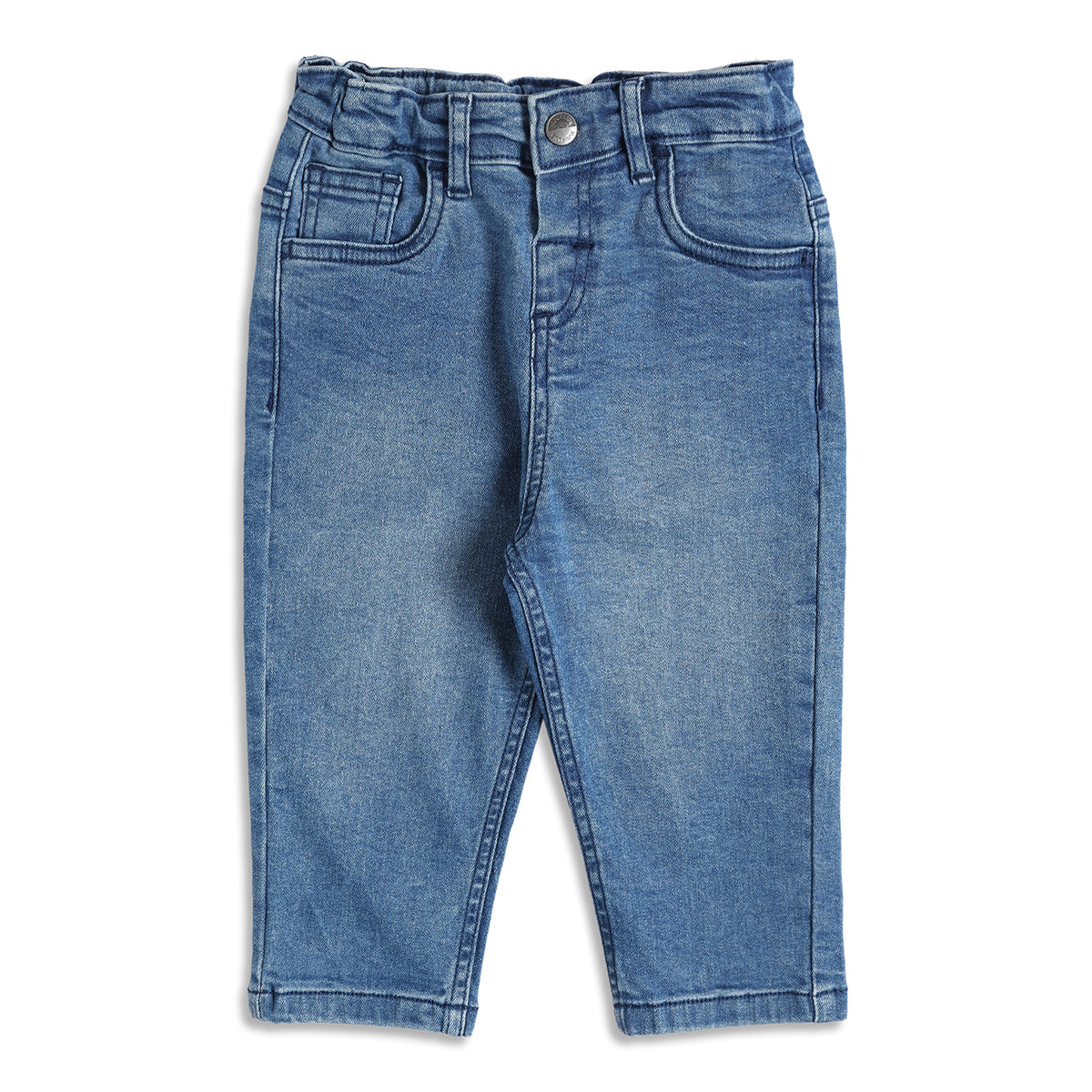 Baby Boys Light Blue Denim Pant Regular Fit Casual Wear