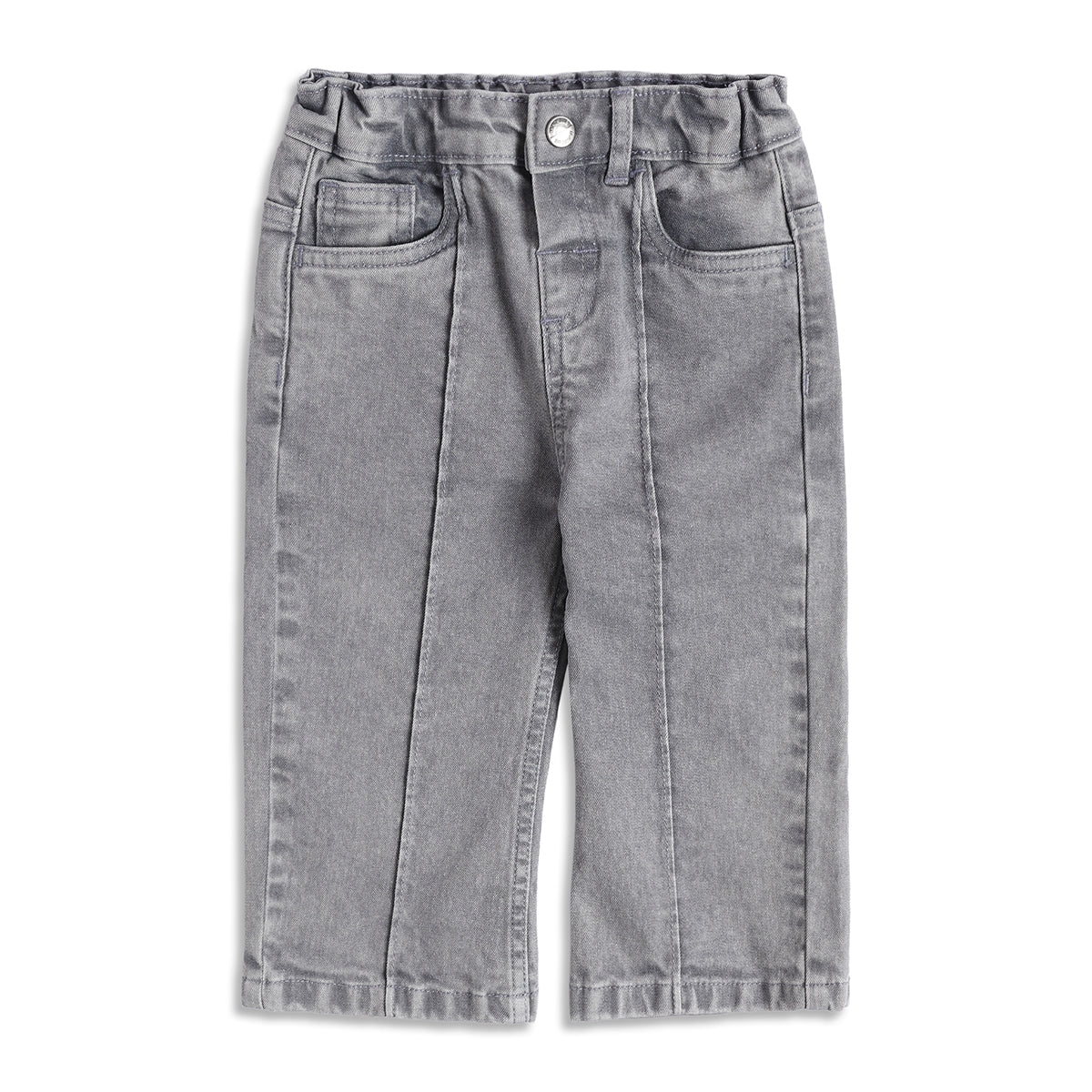 Baby Boys Grey Denim Pant Regular Fit Casual Wear