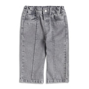Baby Boys Grey Denim Pant Regular Fit Casual Wear