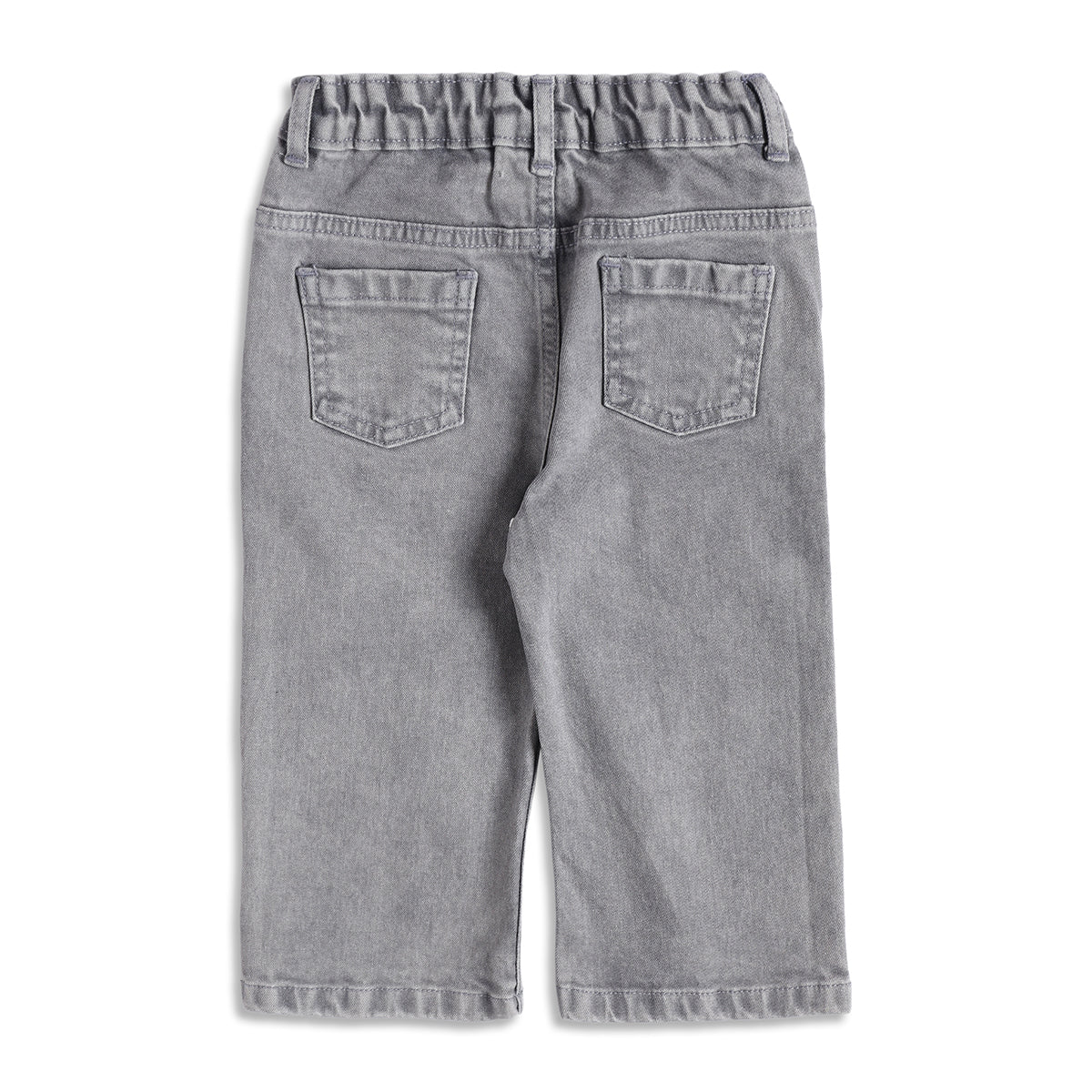 Baby Boys Grey Denim Pant Regular Fit Casual Wear