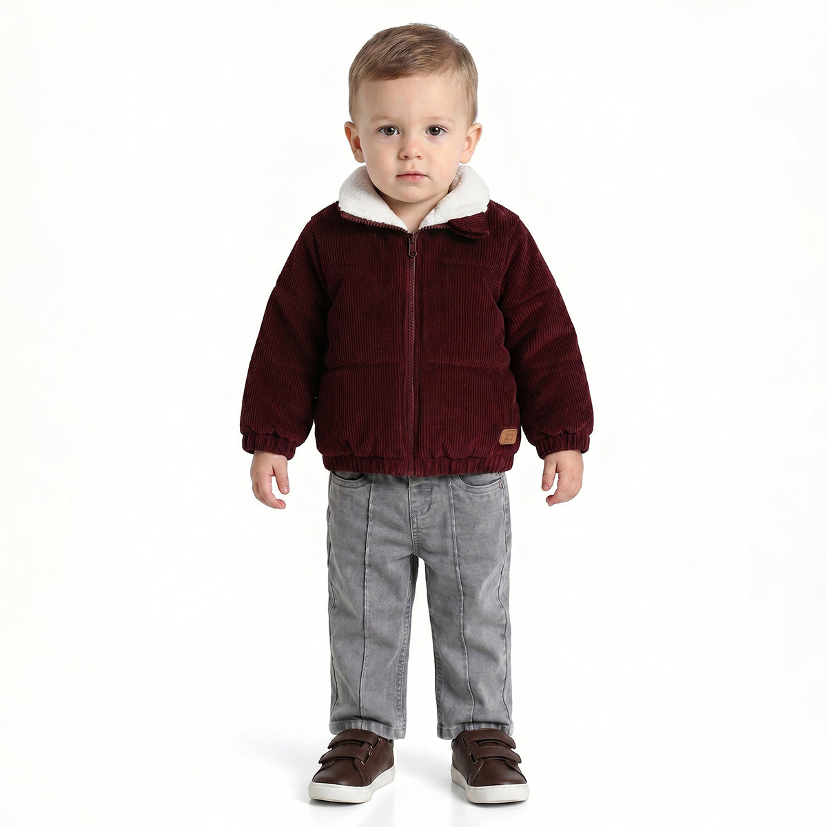 Baby Boys Grey Denim Pant Regular Fit Casual Wear