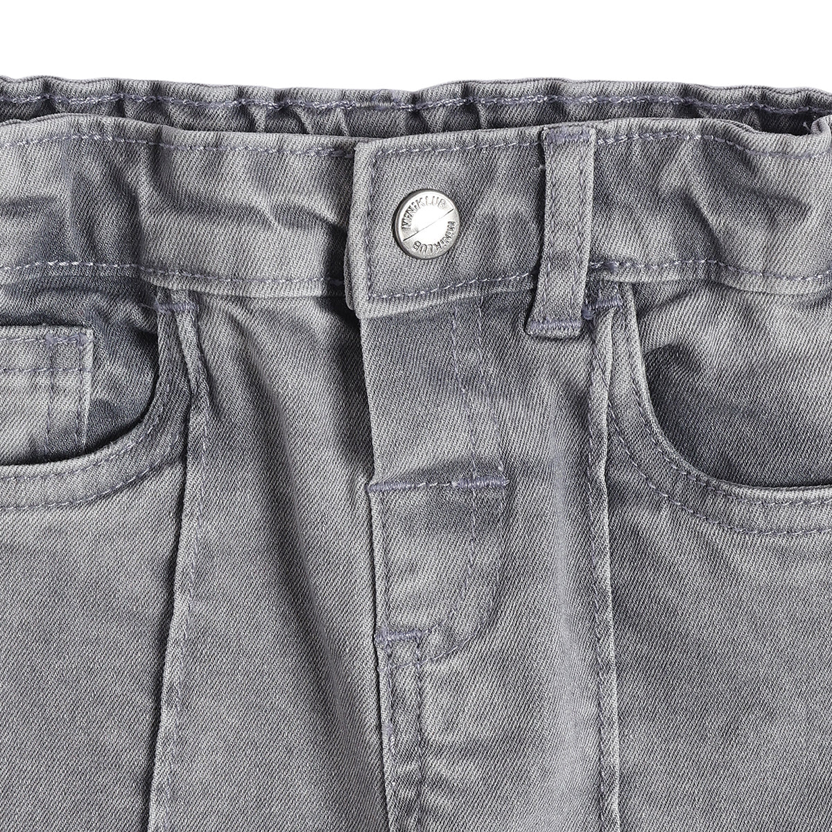 Baby Boys Grey Denim Pant Regular Fit Casual Wear