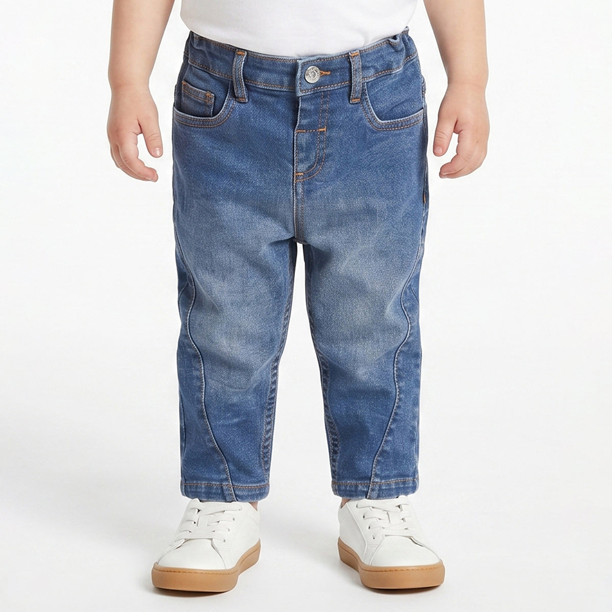 Baby Boys Blue Denim Pant Regular Fit Casual Wear