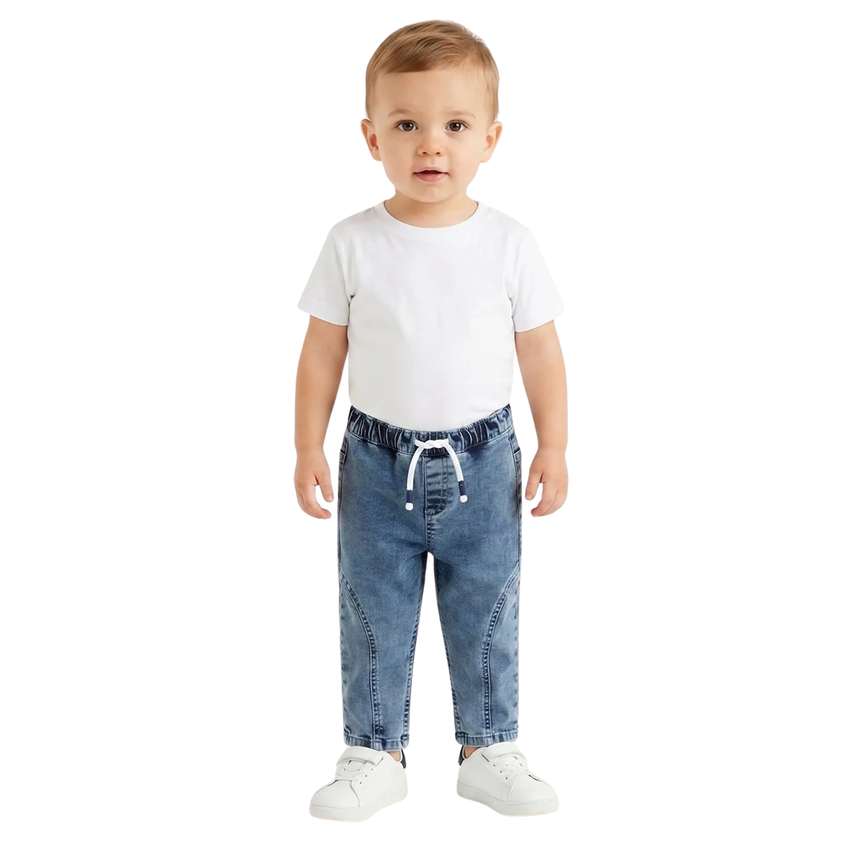 Baby Boys Light Blue Denim Pant Regular Fit Casual Wear