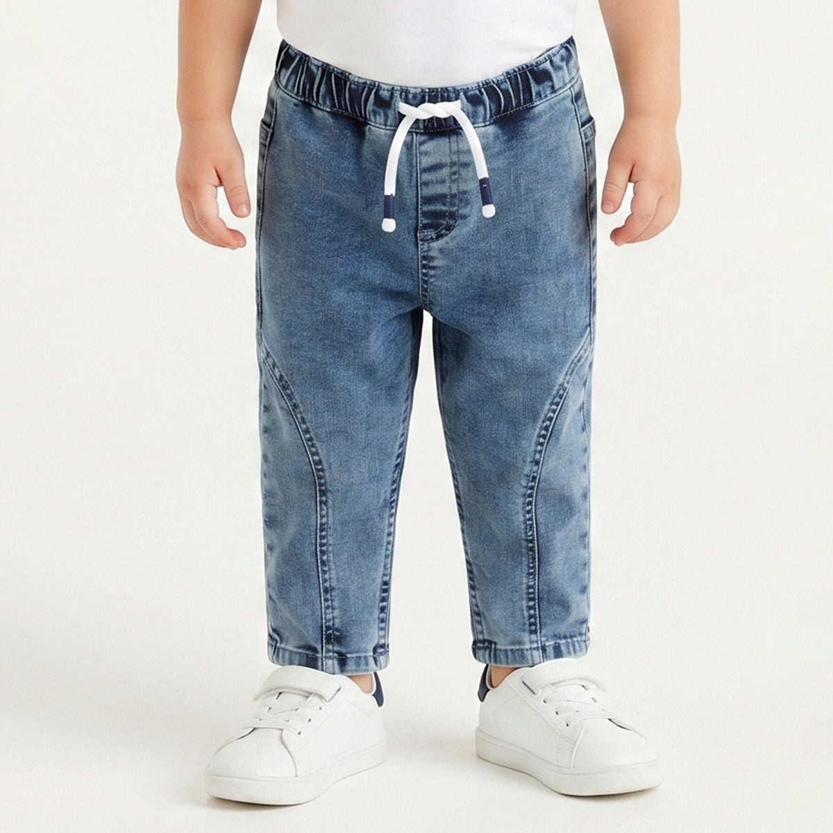 Baby Boys Light Blue Denim Pant Regular Fit Casual Wear