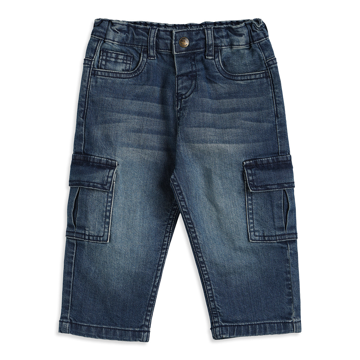 Baby Boys Blue Denim Pant Regular Fit Casual Wear