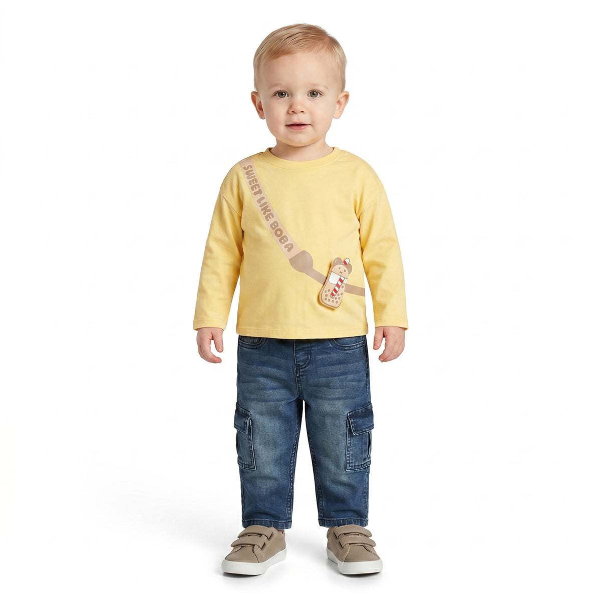 Baby Boys Blue Denim Pant Regular Fit Casual Wear