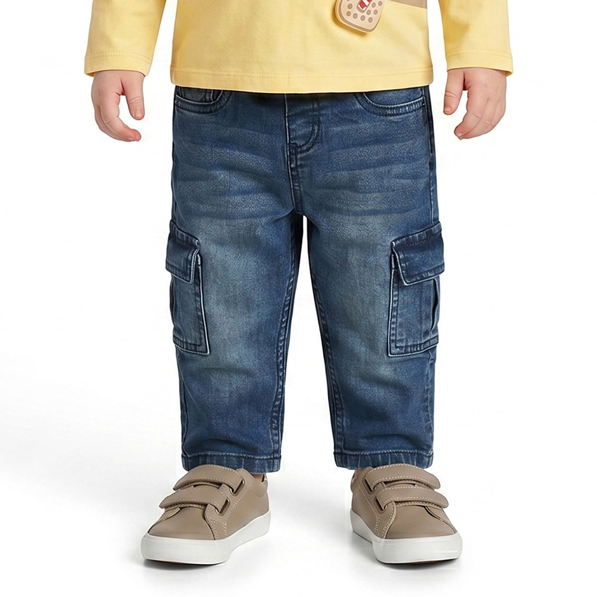 Baby Boys Blue Denim Pant Regular Fit Casual Wear