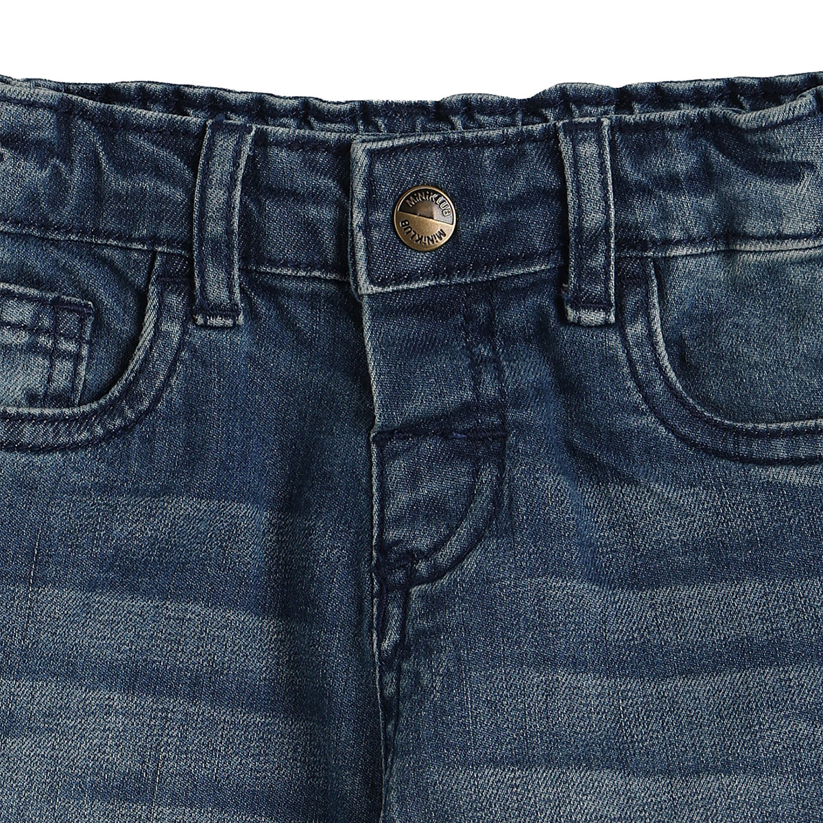 Baby Boys Blue Denim Pant Regular Fit Casual Wear