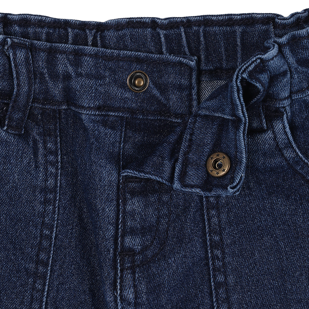 Baby Boys Dark Blue Cotton Blend Denim Pants Regular Fit Casual Wear