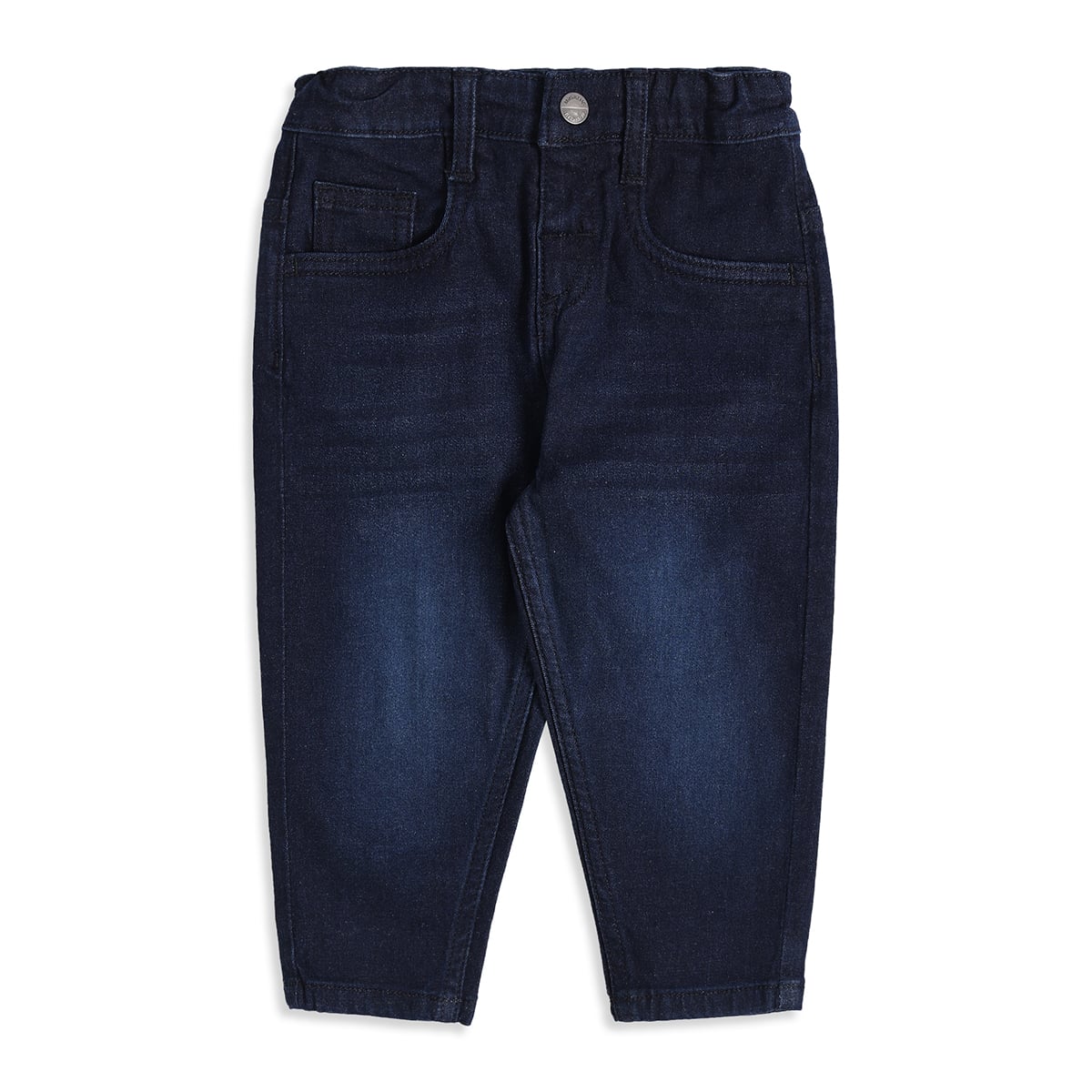 Baby Boys Dark Blue Denim Pants Regular Fit Casual Wear