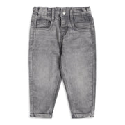 Baby Boys Grey Washed Denim Pants Regular Fit Casual Wear