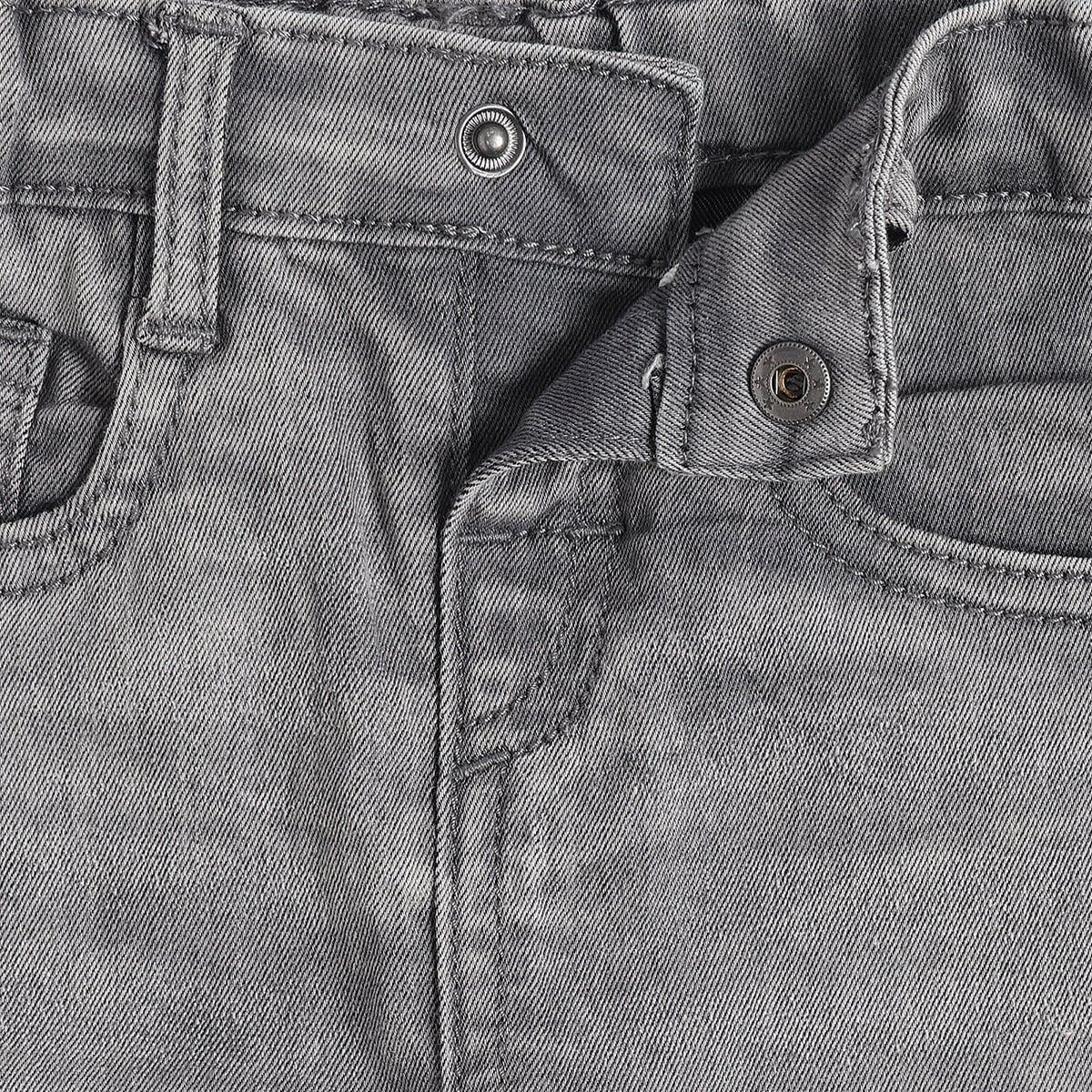 Baby Boys Grey Washed Denim Pants Regular Fit Casual Wear