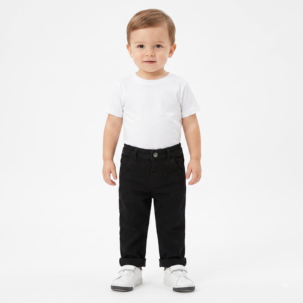 Baby Boys Black Denim Pants Regular Fit Casual Wear