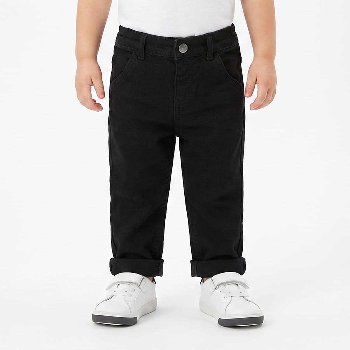 Baby Boys Black Denim Pants Regular Fit Casual Wear
