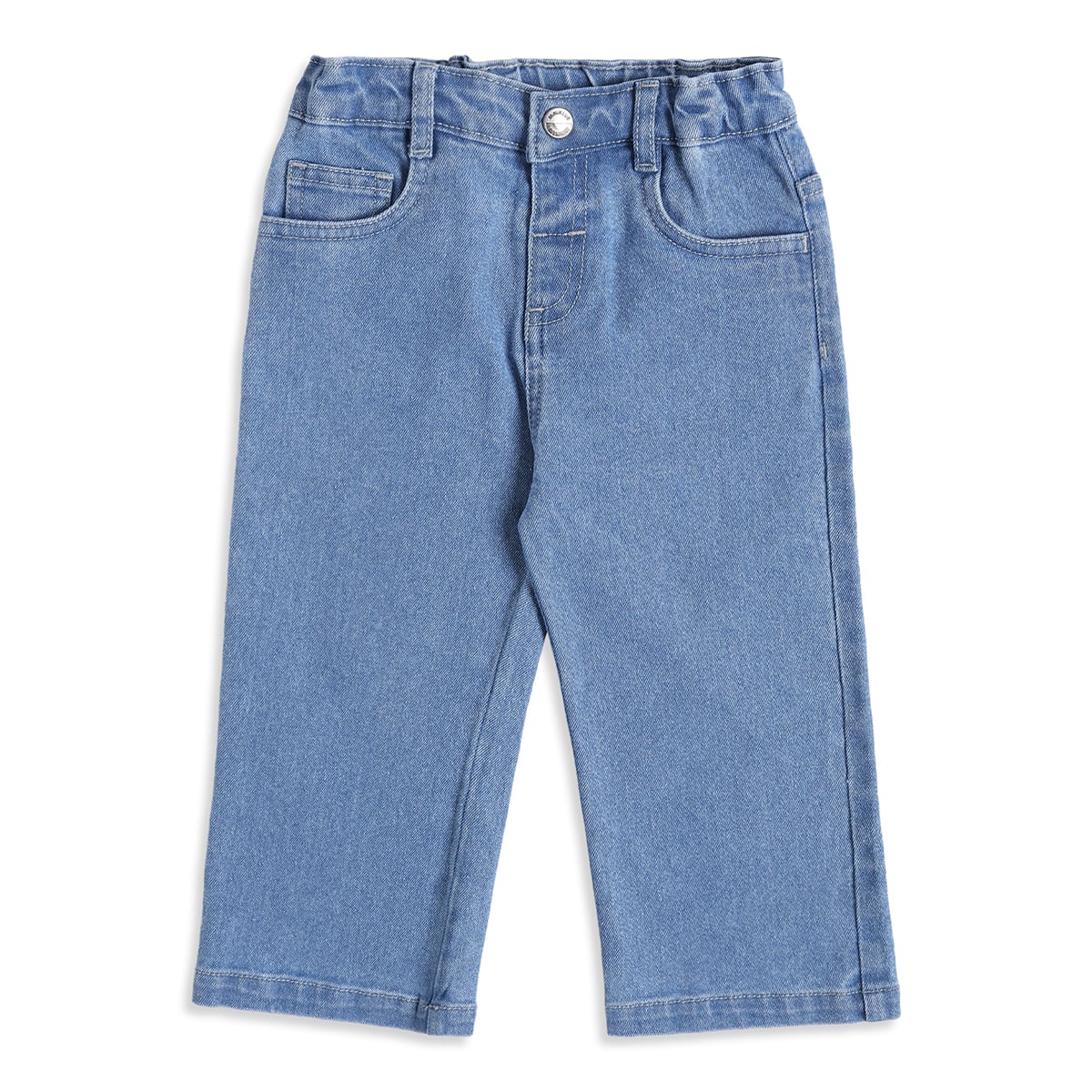 Baby Boys Light Blue Denim Pants Regular Fit Casual Wear