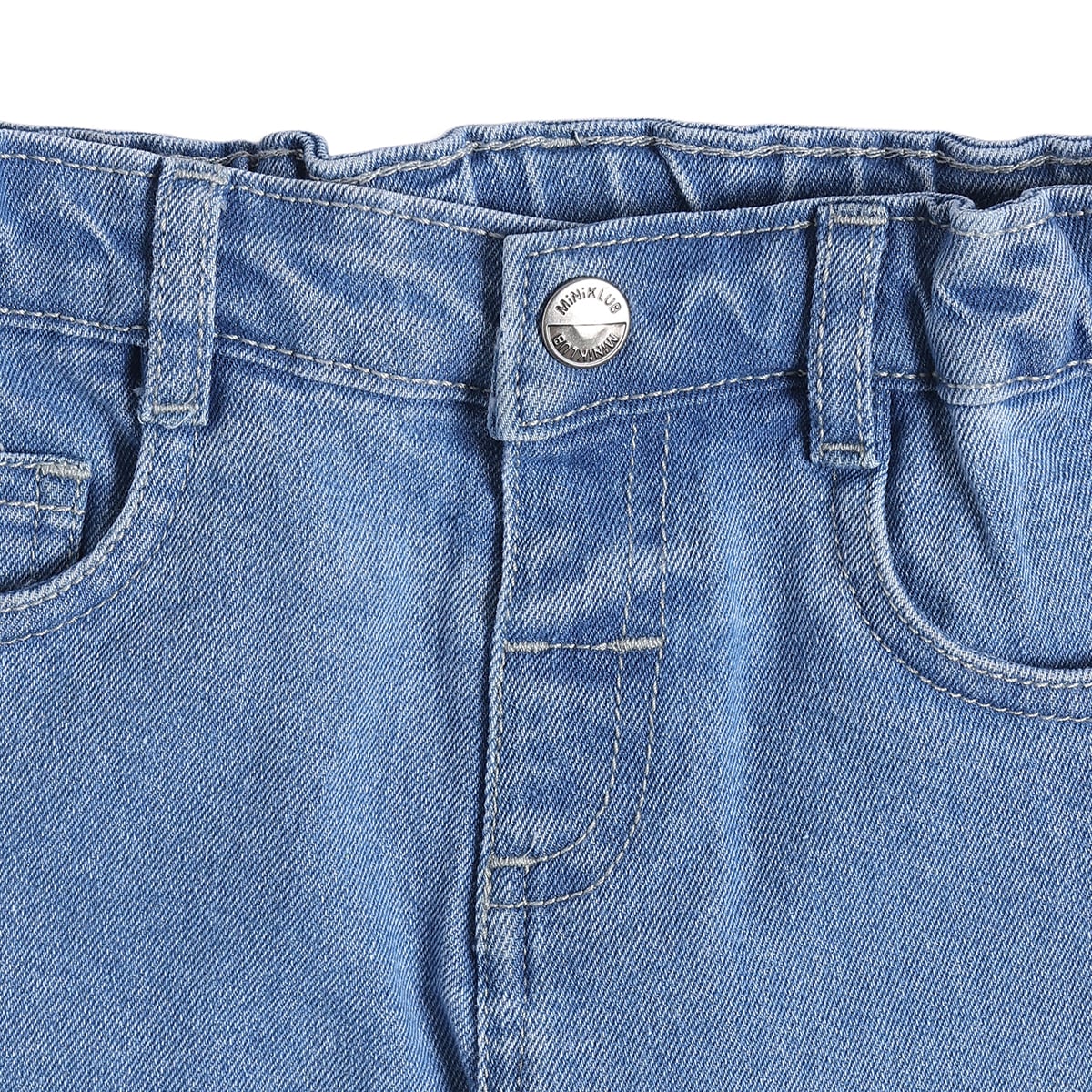 Baby Boys Light Blue Denim Pants Regular Fit Casual Wear
