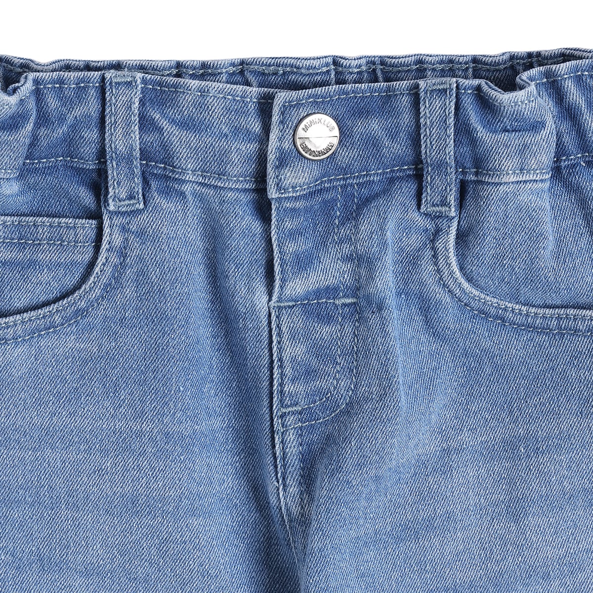 Baby Boys Light Blue Washed Denim Pants Regular Fit Casual Wear