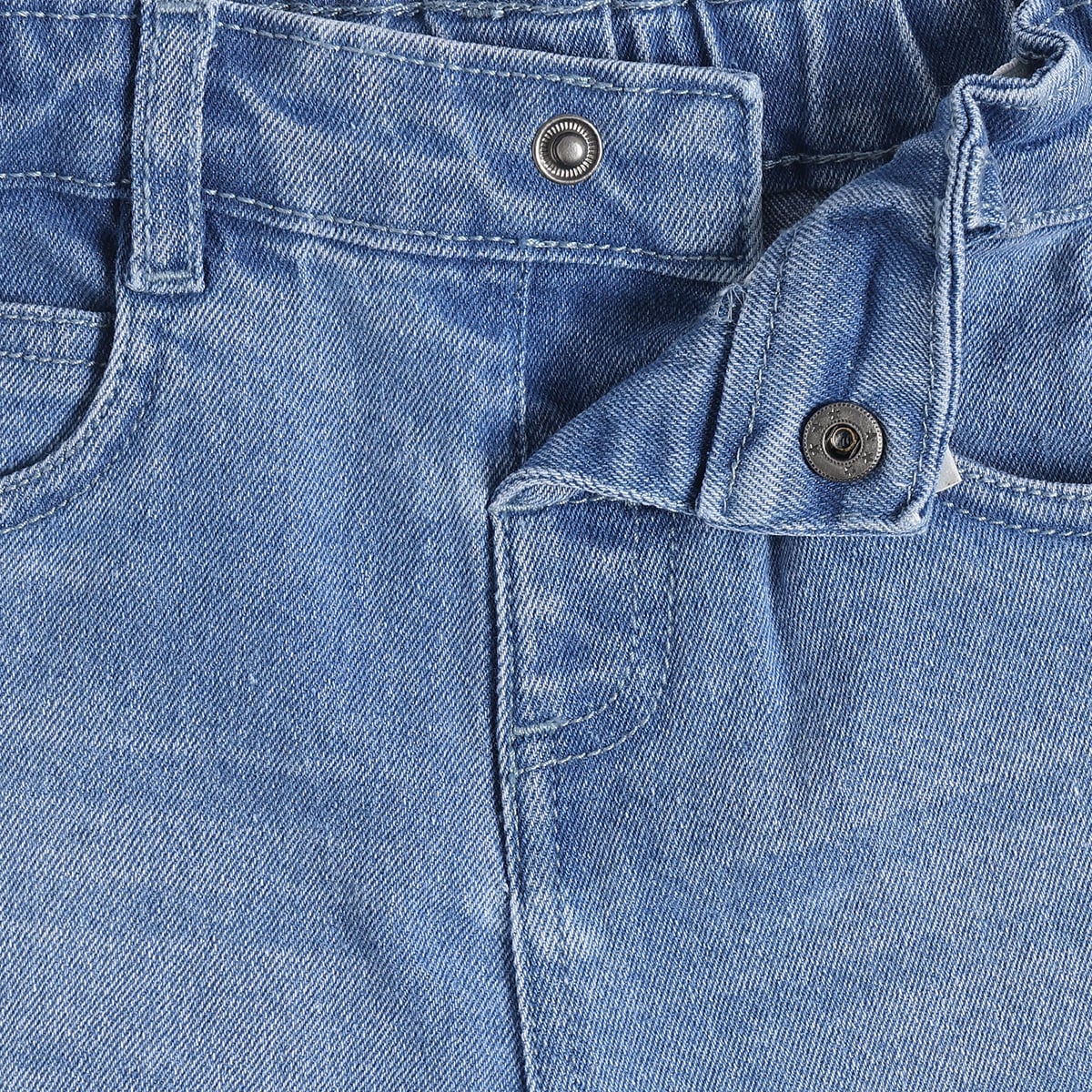 Baby Boys Light Blue Washed Denim Pants Regular Fit Casual Wear