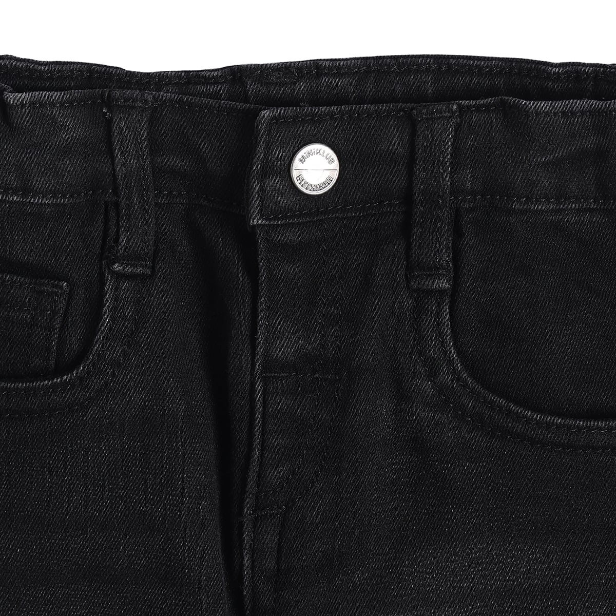 Baby Boys Black Washed Denim Pants Regular Fit Casual Wear