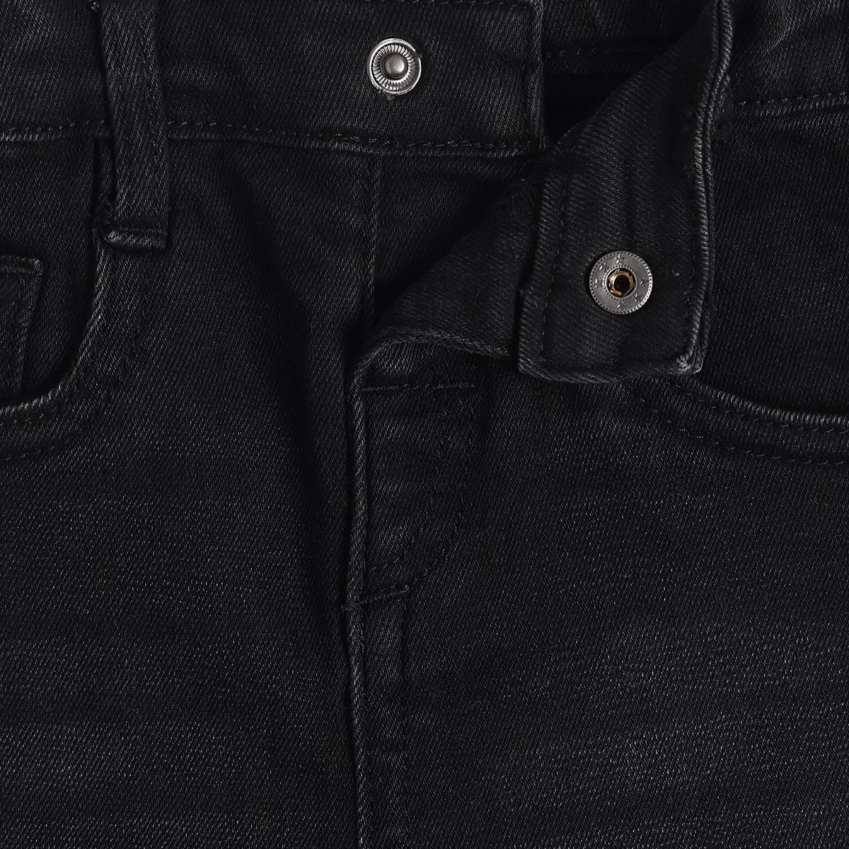 Baby Boys Black Washed Denim Pants Regular Fit Casual Wear