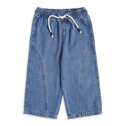 Baby Boys Blue Denim Jogger Pants Regular Fit Casual Wear