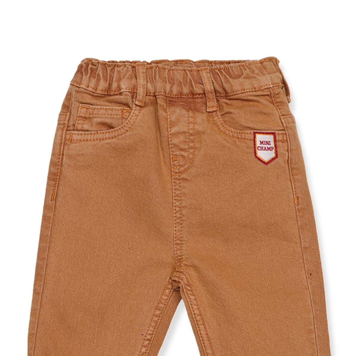 Baby Boys Brown Cotton Denim Pant  Regular Fit Casual Wear