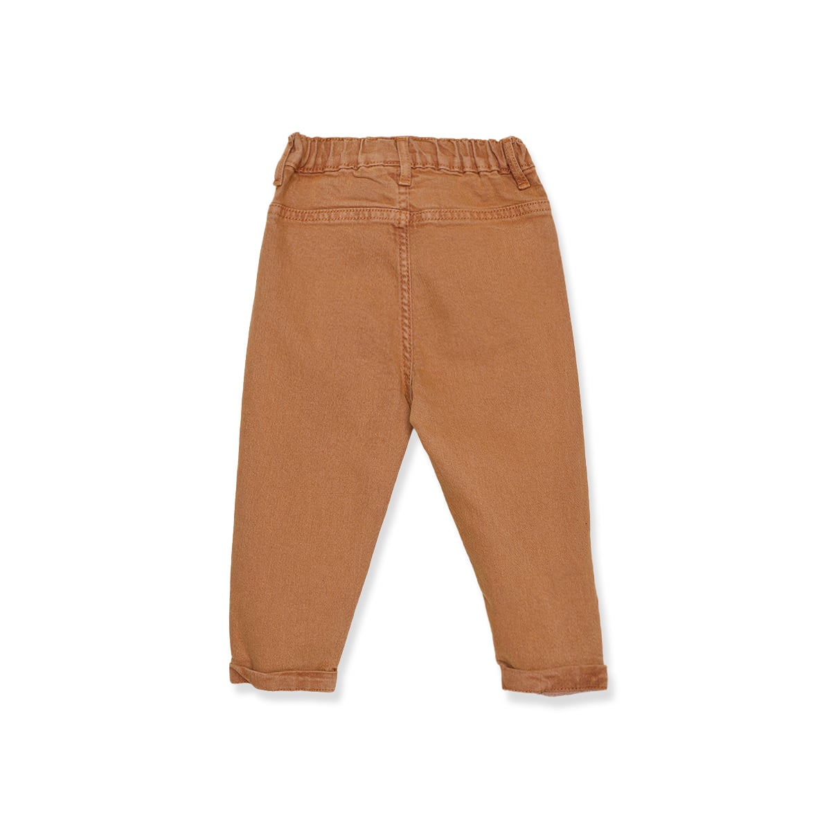 Baby Boys Brown Cotton Denim Pant  Regular Fit Casual Wear