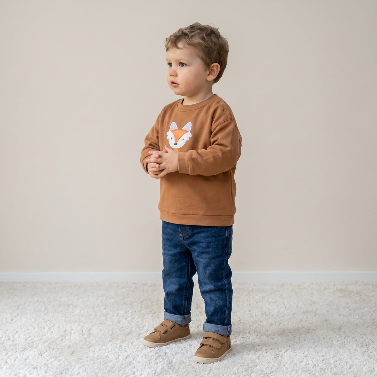 Baby Boys Dark Blue Cotton Blend Vehicle Embroidered Denim Pants Regular Fit Casual Wear