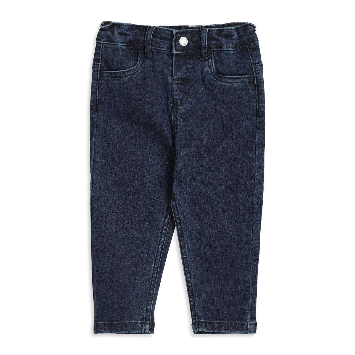 Baby Boys Dark Blue Denim Pant Regular Fit Casual Wear