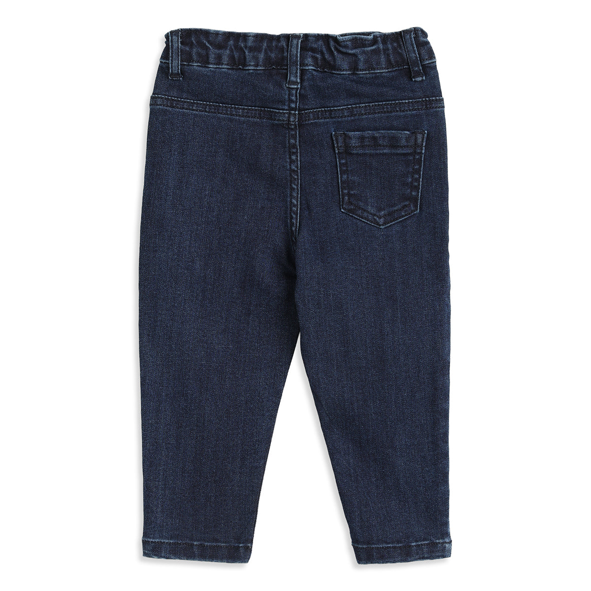 Baby Boys Dark Blue Denim Pant Regular Fit Casual Wear