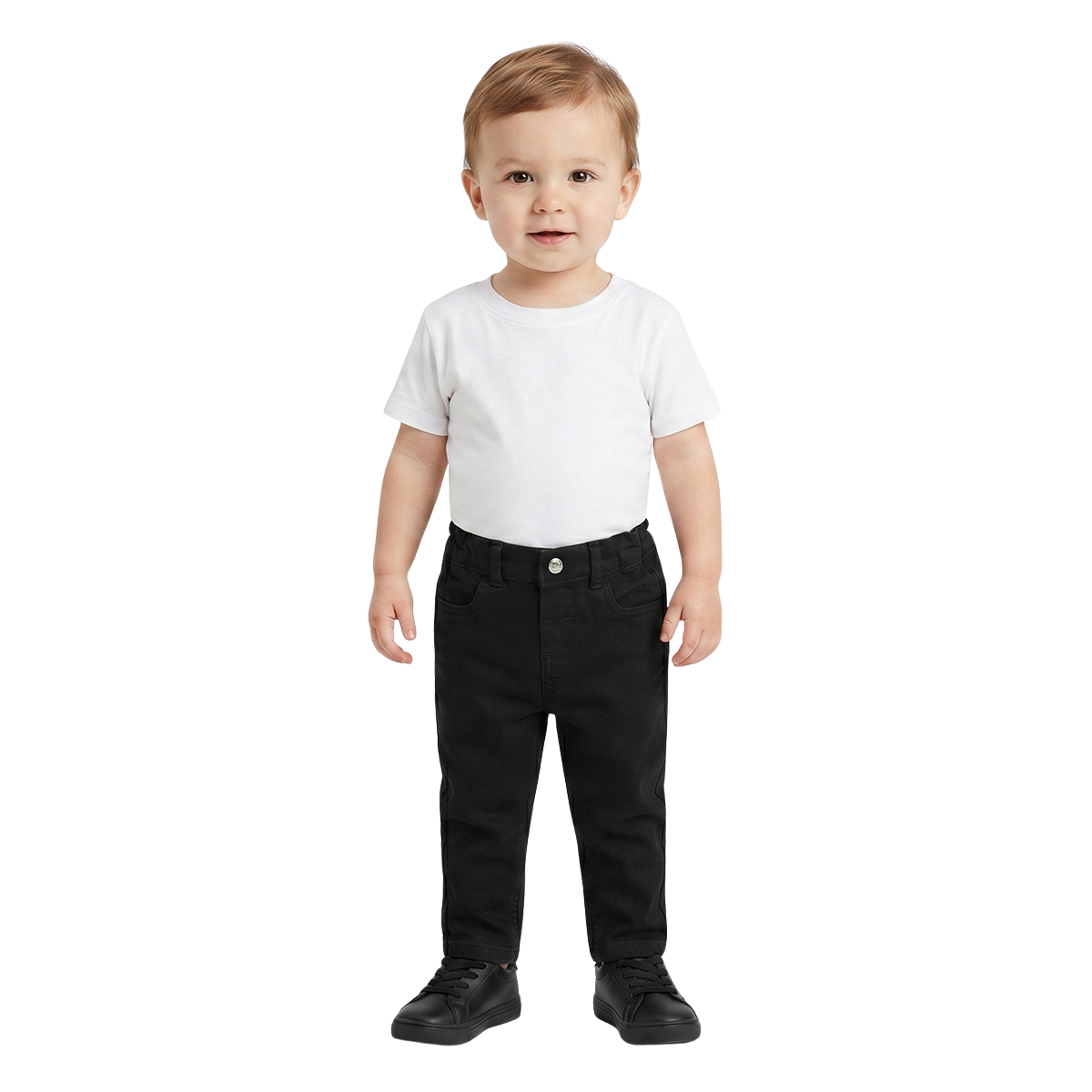 Baby Boys Black Denim Pant Regular Fit Casual Wear
